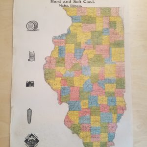 [Map of Illinois] J.C. Pierce Dealer in Grain and Seeds of All Kinds.