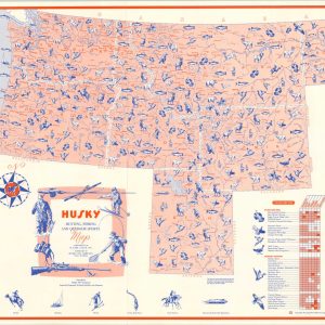 Husky Hunting Fishing and Outdoor Sports Map
