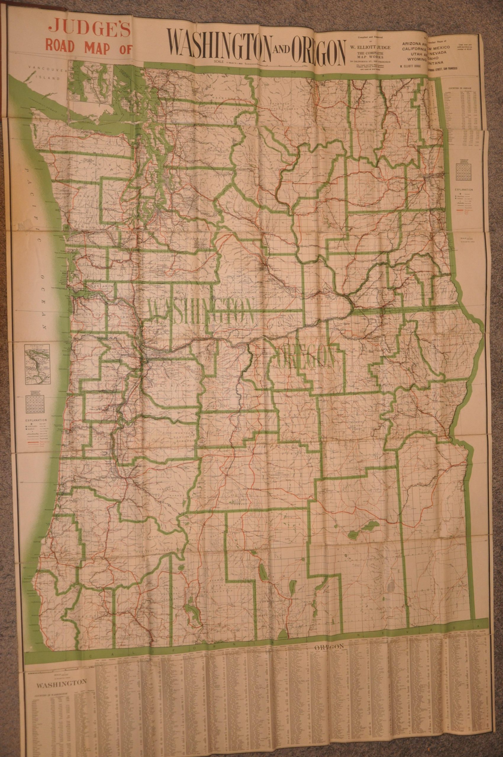 Judge's Road Map of Washington and Oregon