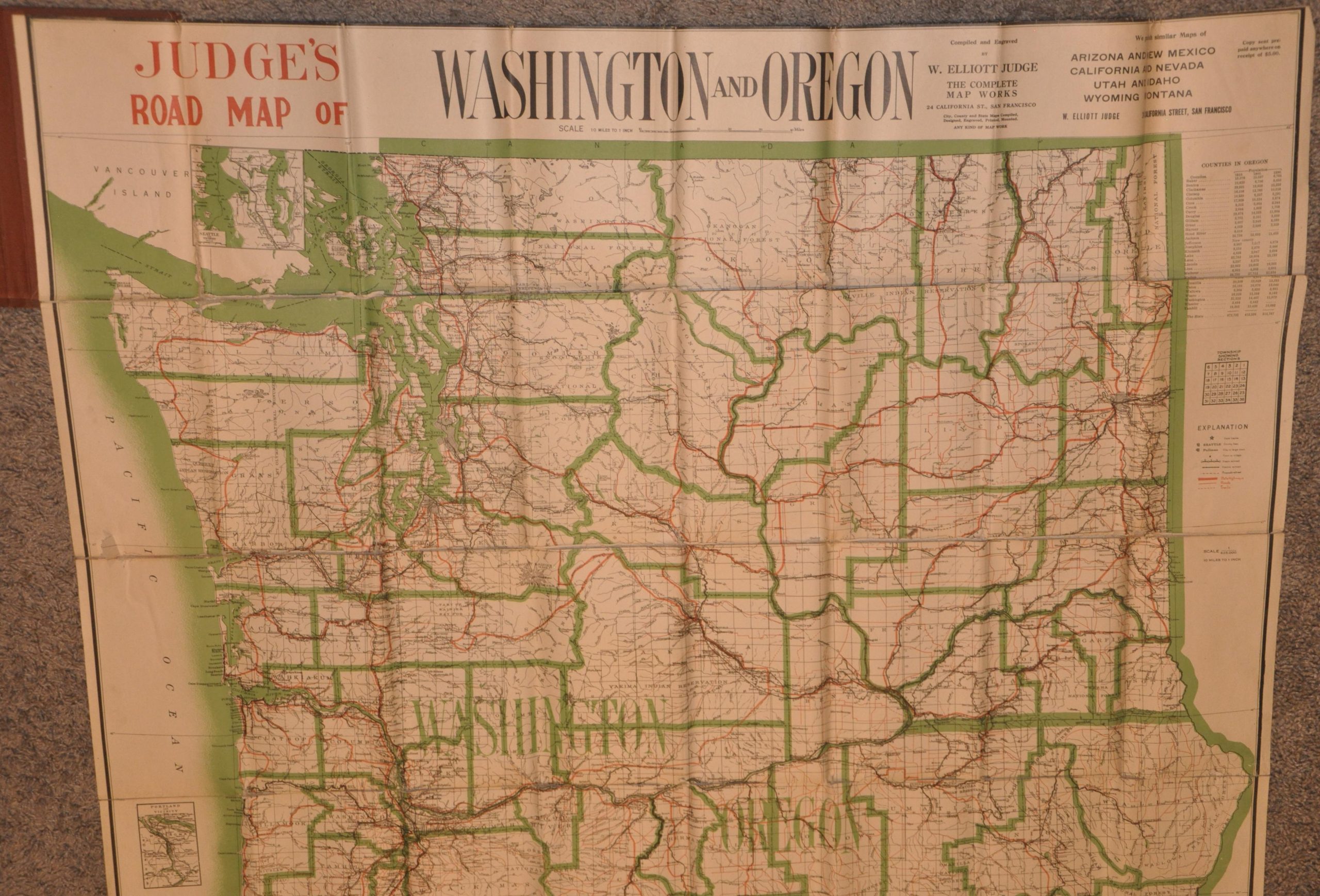 Judge's Road Map of Washington and Oregon - Image 2