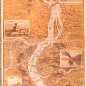 Map for the Rhine-Trip by Steamer