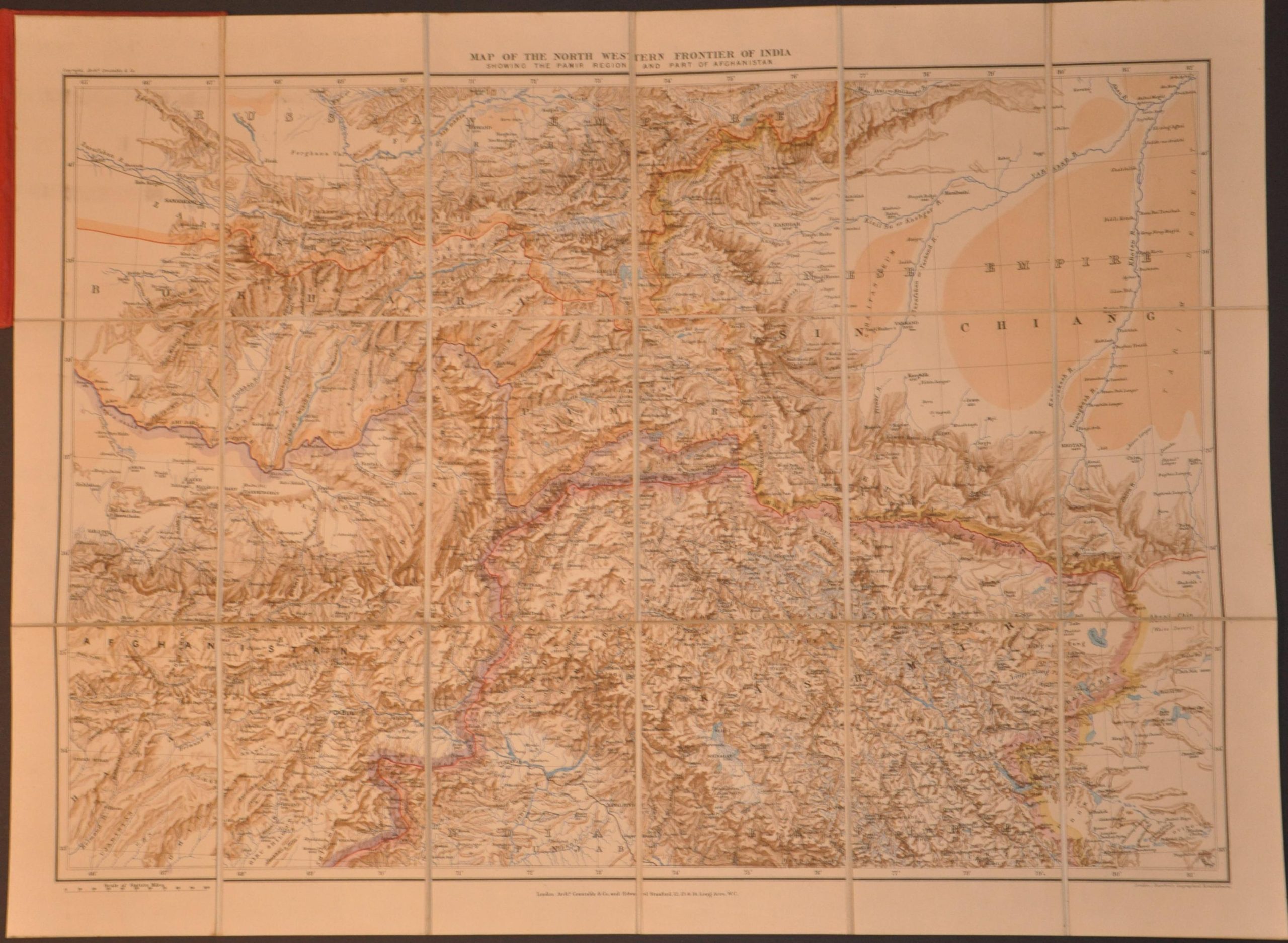 Map of the North Western Frontier of Indian Showing the Pamir Region and Part of Afghanistan