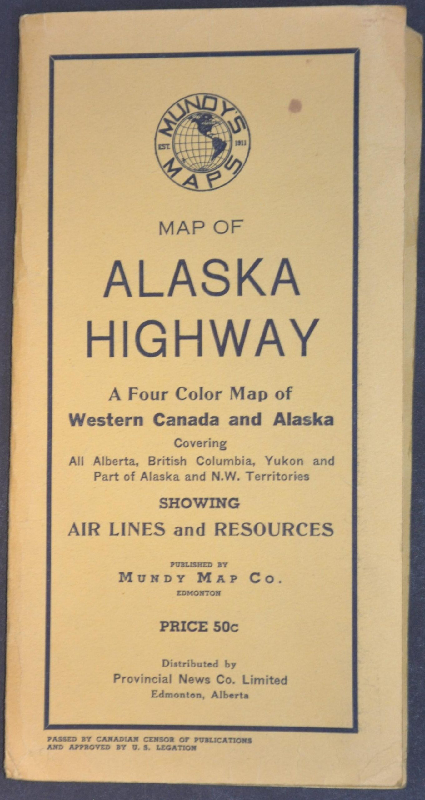 Mundy's Pocket Map of Northwest Canada and Part of Alaska - Image 2