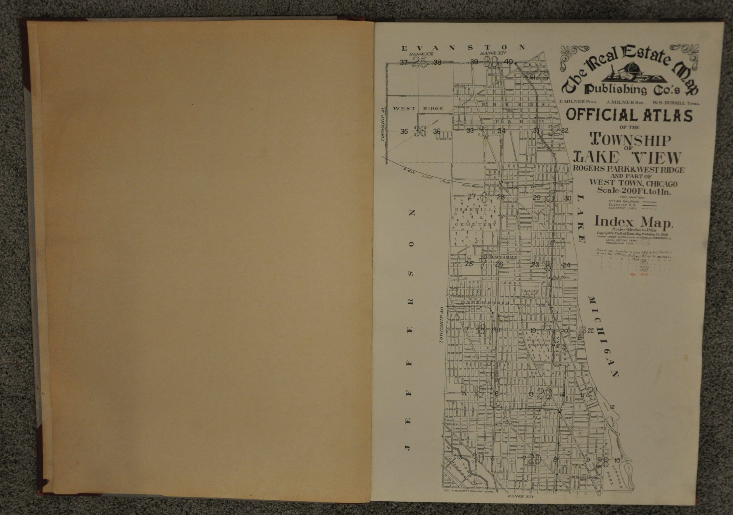 The Real Estate Map Publishing Co.'s Official Atlas of the Township of Lake View Rogers Park & West Ridge and Part of West Town, Chicago
