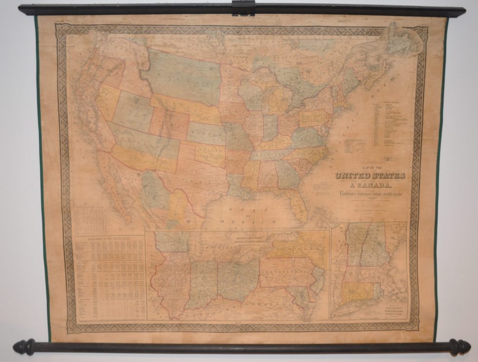 Goldthwait's Map of the United States & Canada - Curtis Wright Maps
