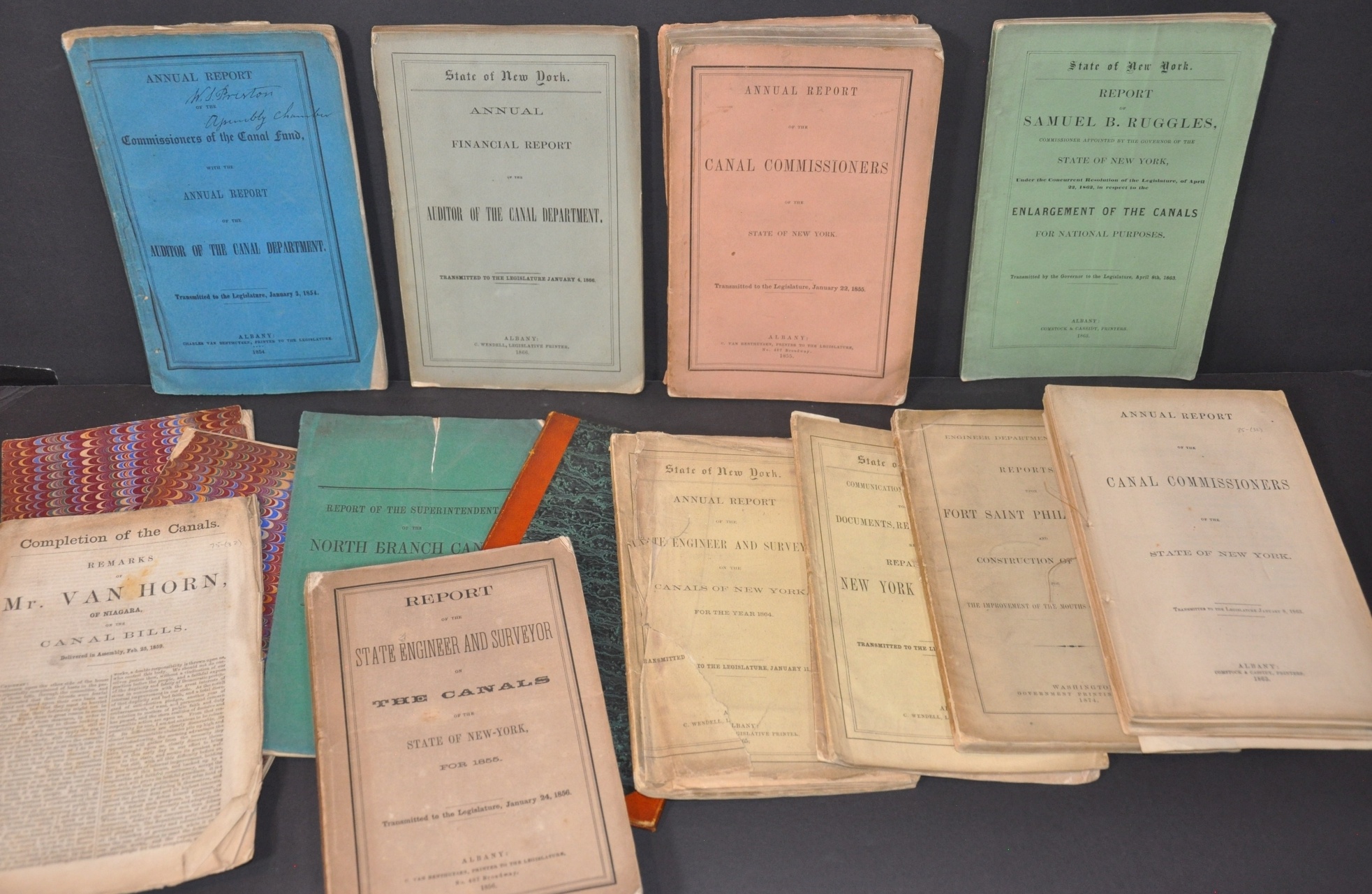 Various 19th century Canal Reports and Maps