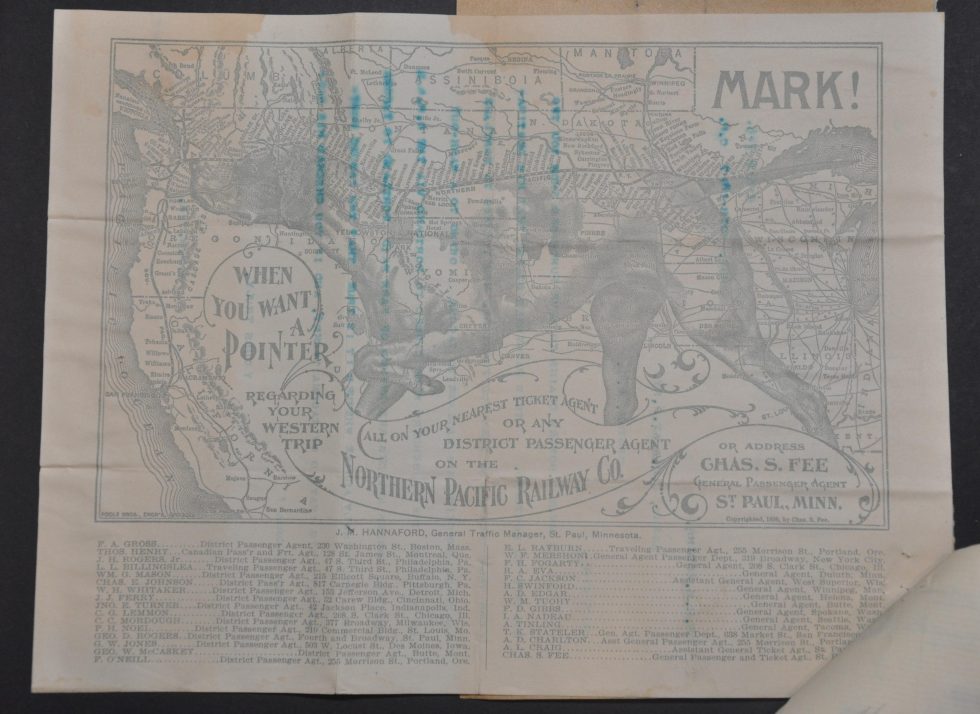 [Northern Pacific Railway Correspondence and Maps] - Curtis Wright Maps