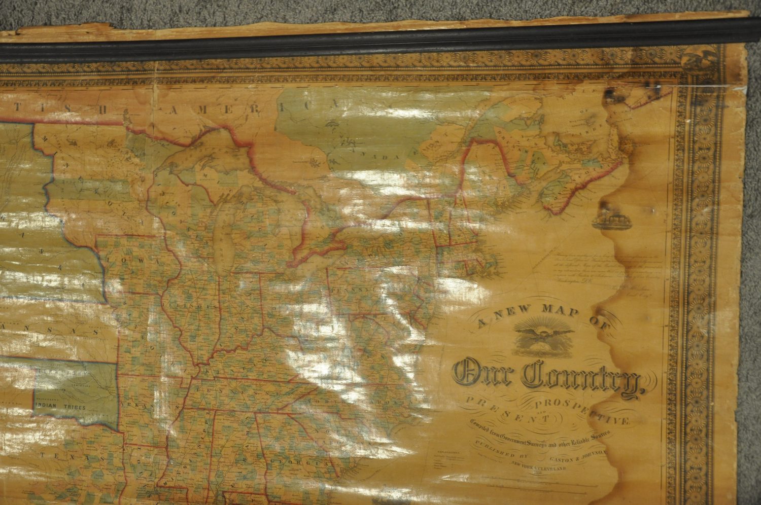 A New Map of Our Country - Prospective and Present - Curtis Wright Maps