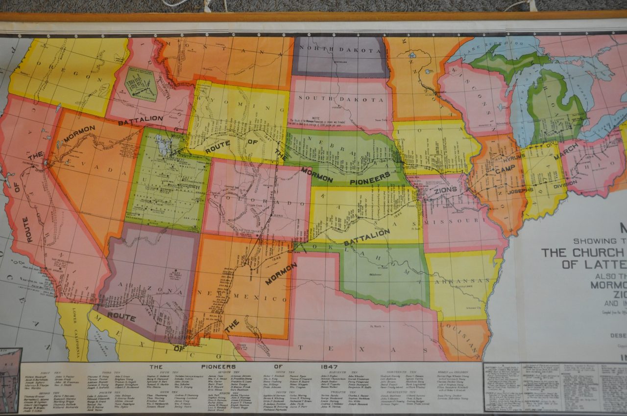 Map Showing the Movements of the Church of Jesus Christ of Latter-Day ...