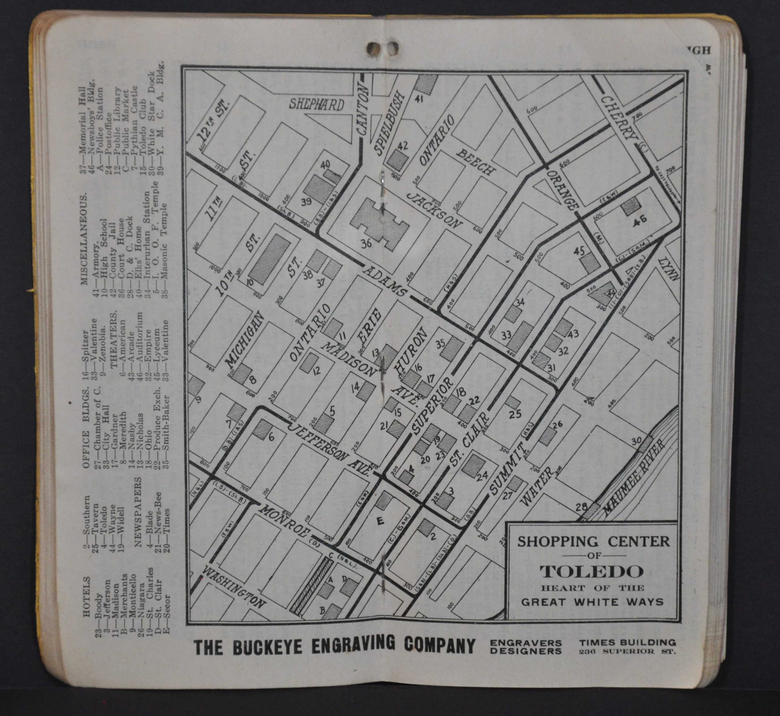 Dreher's New Improved Index and Distance Map of the City of Toledo - Image 3
