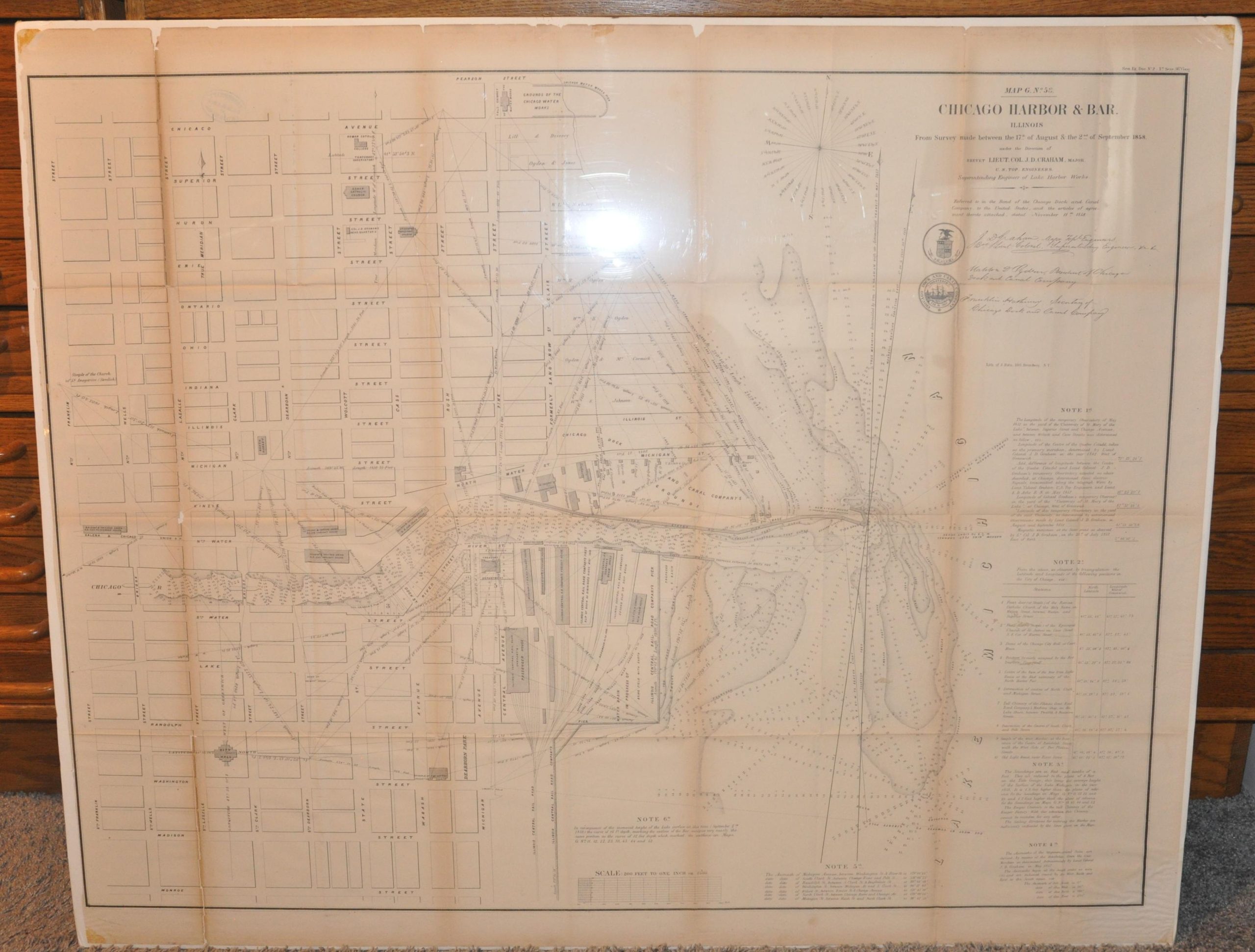 Map G. No. 58 Chicago Harbor & Bar - Image 5