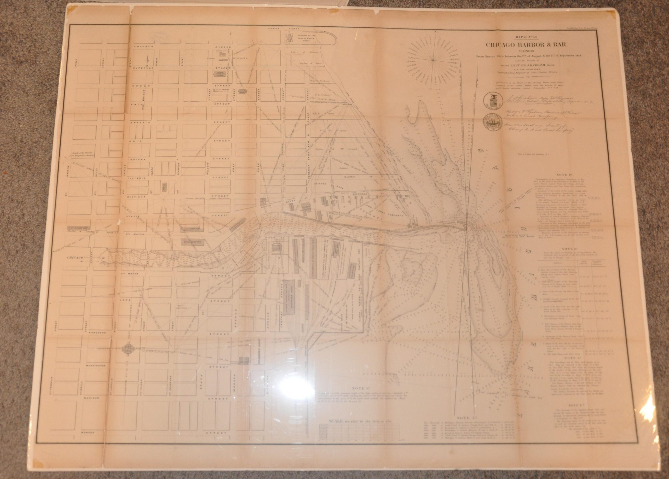 Map G. No. 58 Chicago Harbor & Bar - Image 3