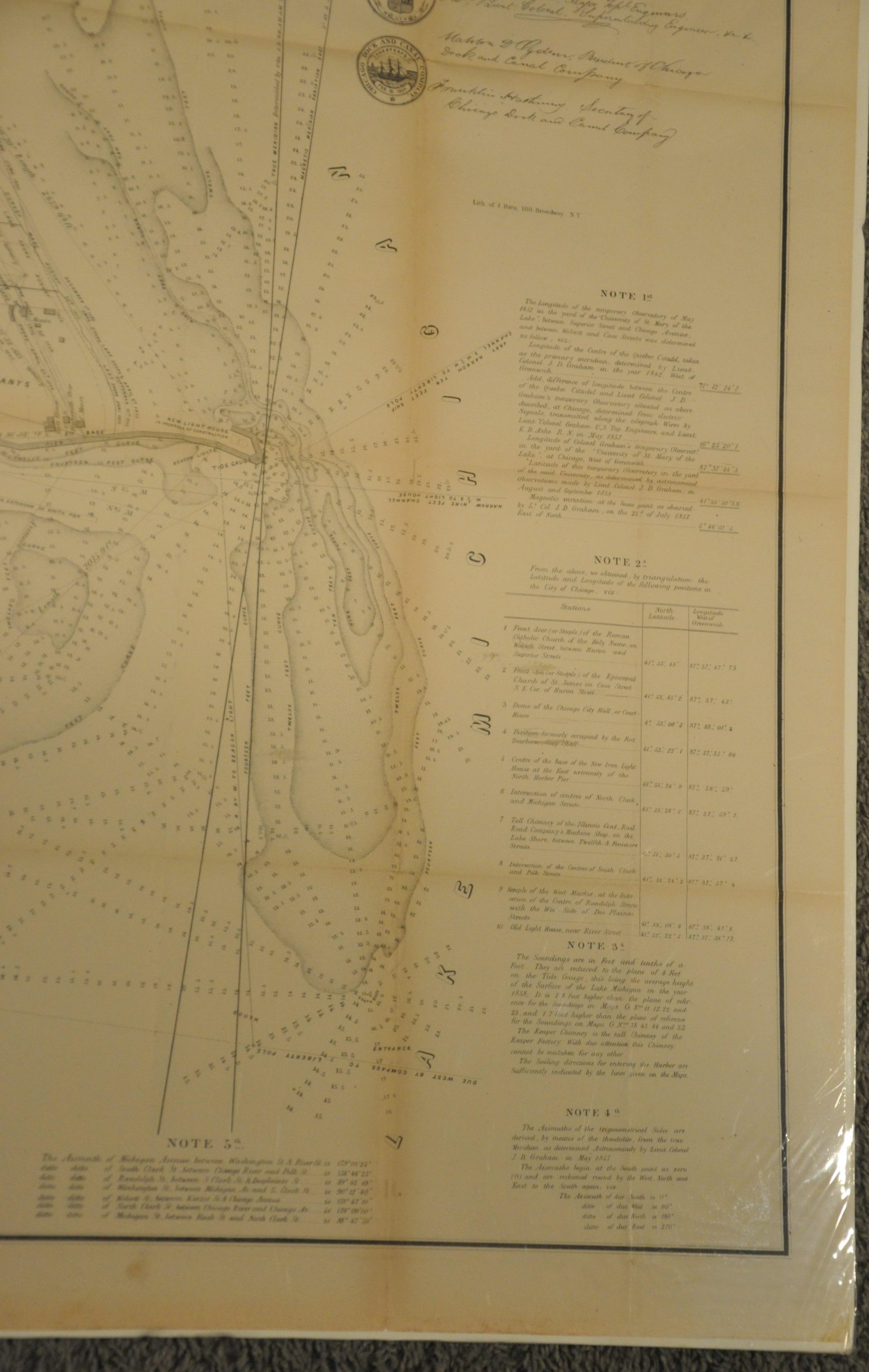 Map G. No. 58 Chicago Harbor & Bar - Image 10