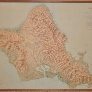 Topographic Map of the Island of Oahu