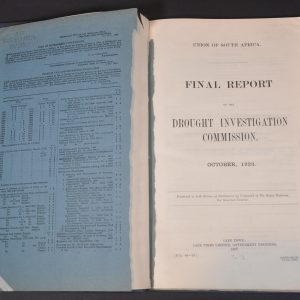 Union of South Africa Final Report of the Drought Investigation Commission October, 1923