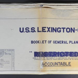U.S.S. Lexington - CV2 Booklet of General Plans