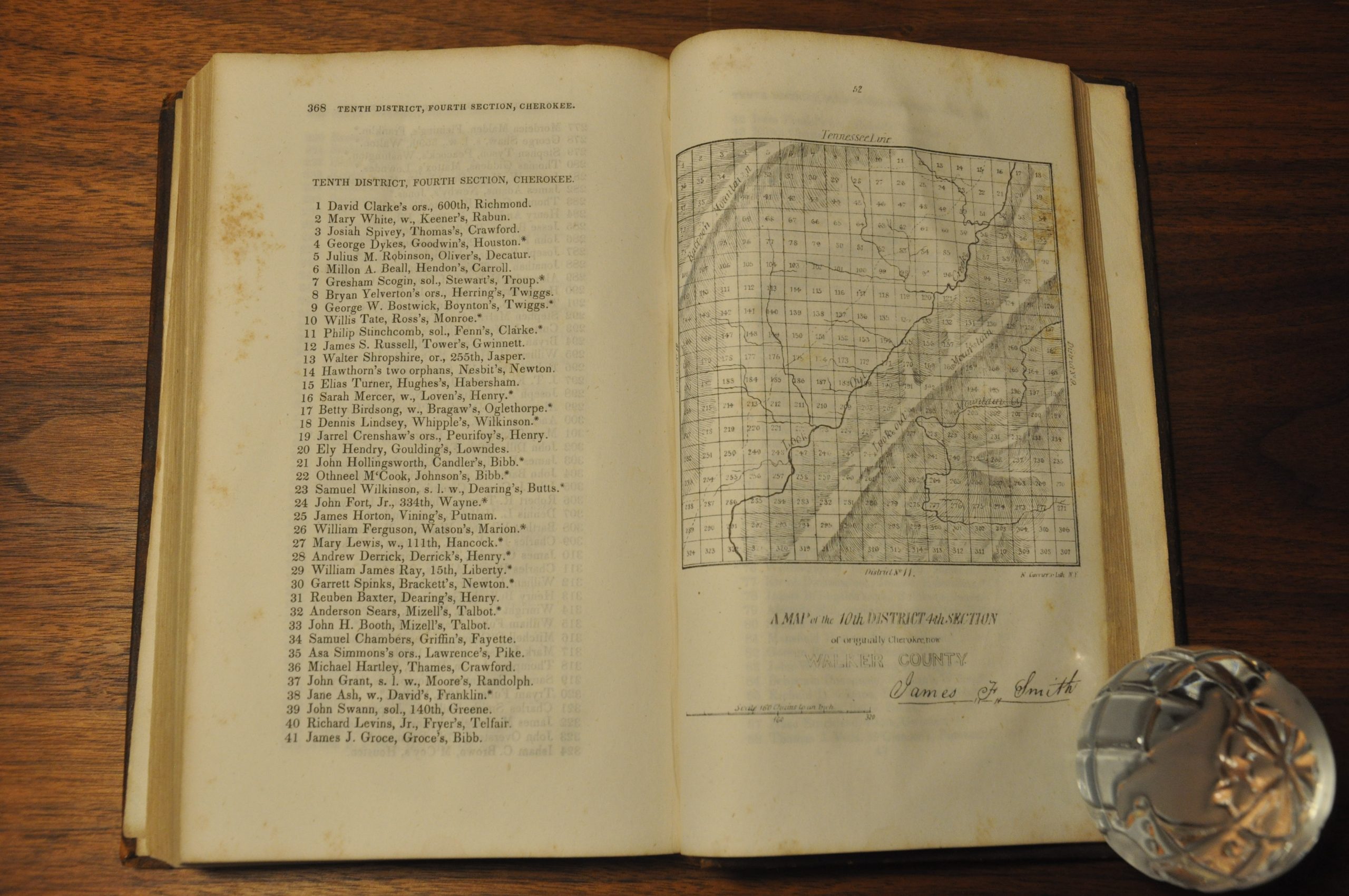 The Cherokee Land Lottery, Containing a Numerical List of the Names of the Fortunate Drawers in Said Lottery, with an Engraved Map of Each District.