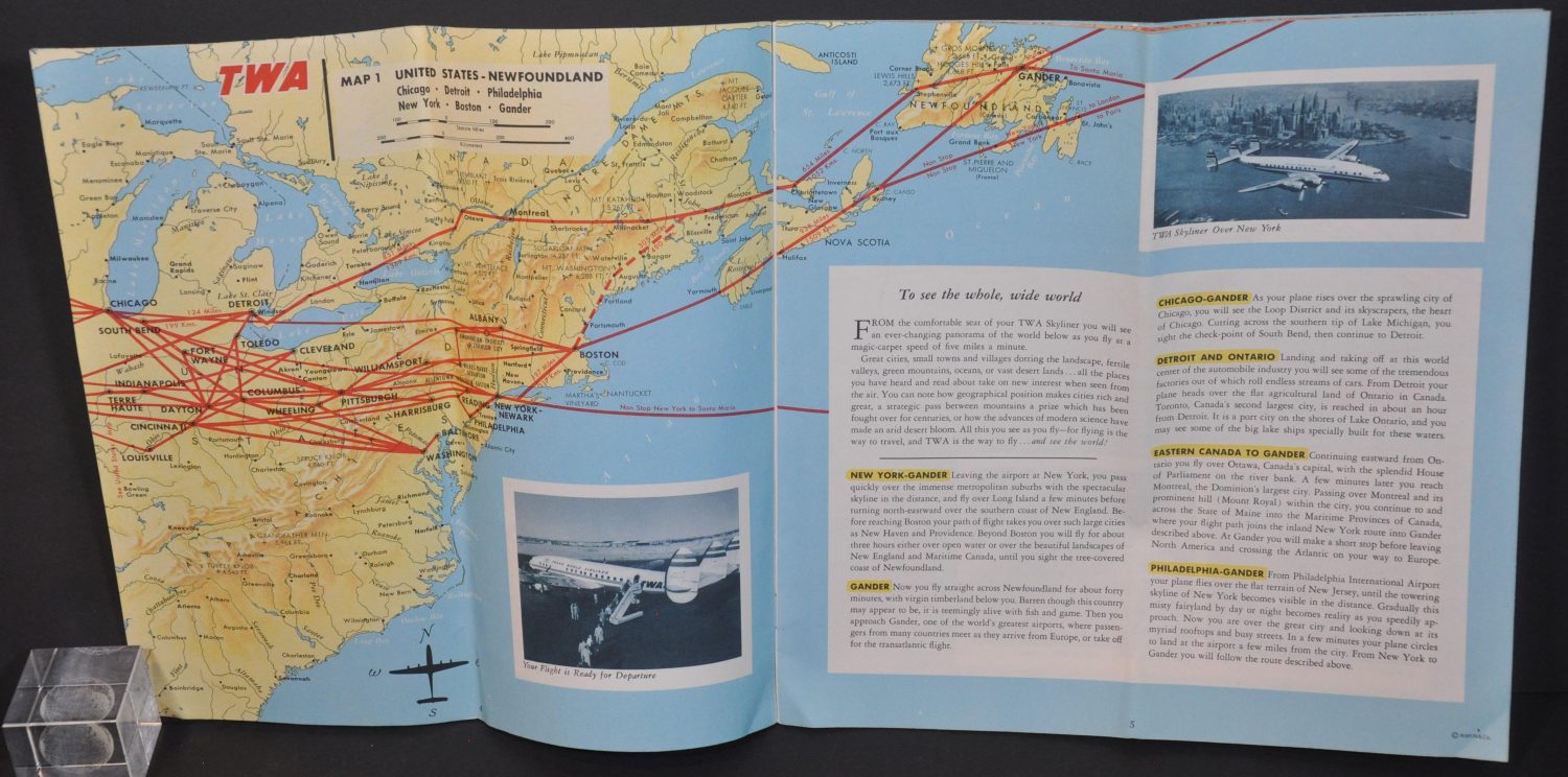 Twa Routes TWA International Air Routes - Curtis Wright Maps