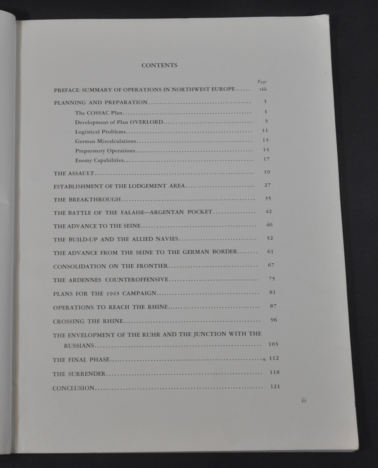Report by the Supreme Commander to the Combined Chiefs of Staff on the Operations in Europe of the Allied Expeditionary Force