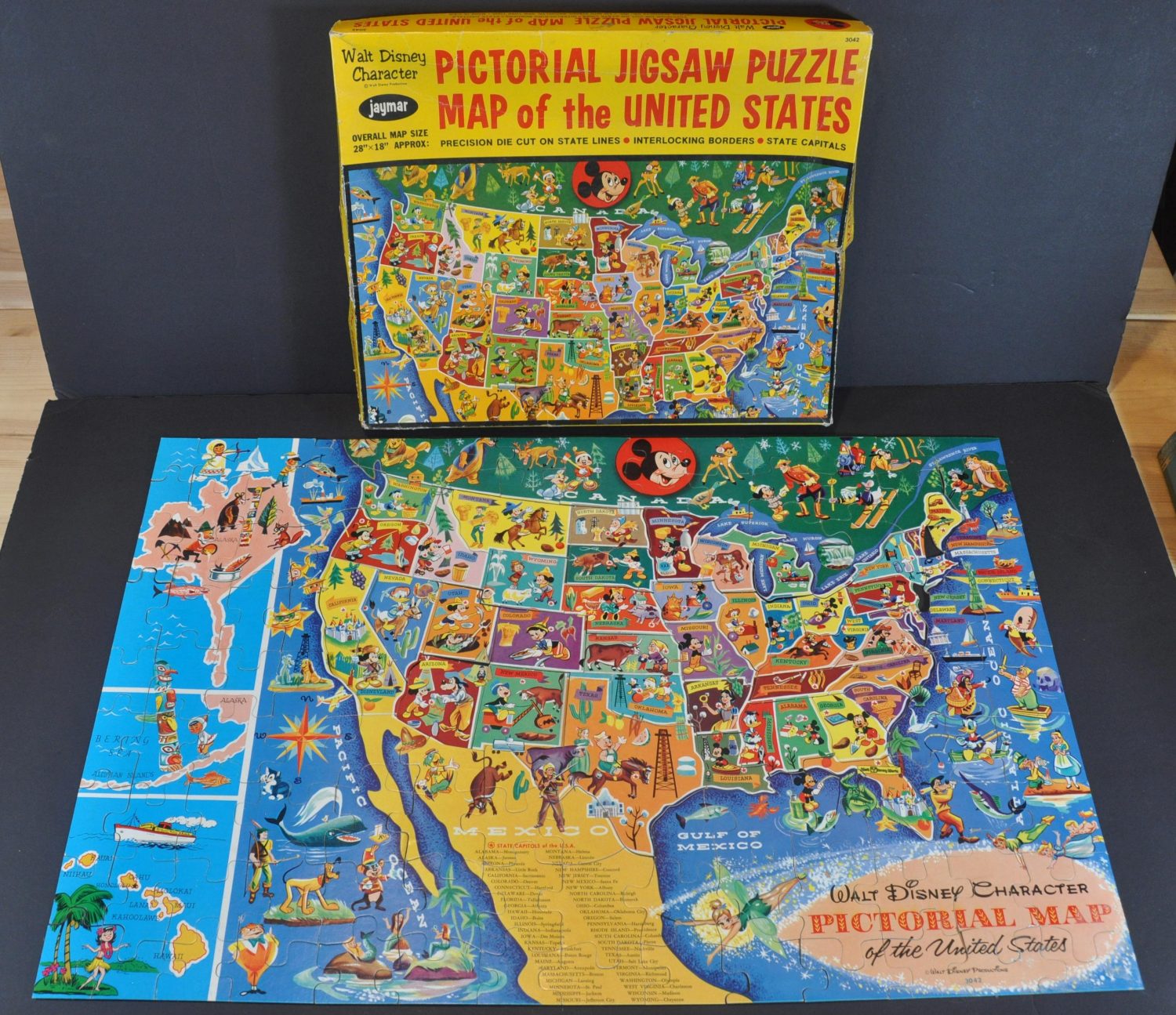 Walt Disney Character Pictorial Map of the United States - Curtis ...