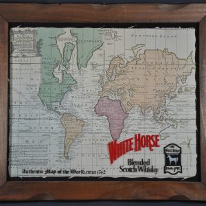 White Horse Blended Scotch Whisky Authentic Map of the World circa 1742