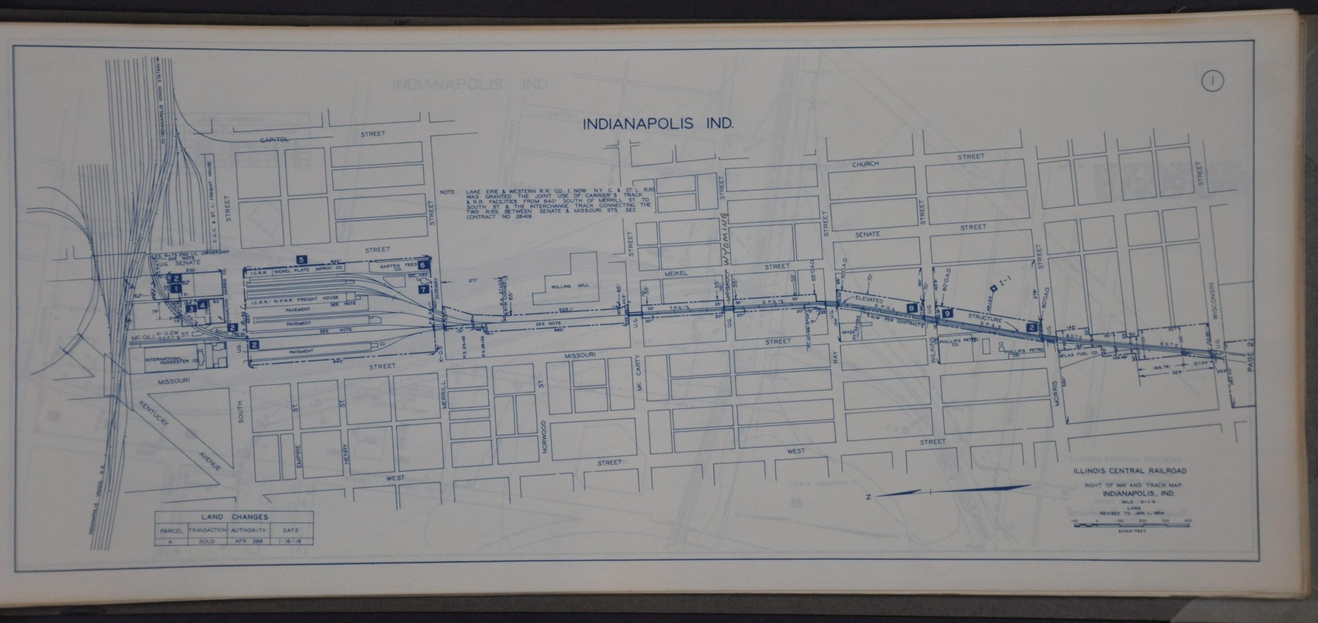Illinois Central Railroad Condensed Maps Indianapolis District Effingham District Indianapolis Ind. to Effingham Ill. - Image 4