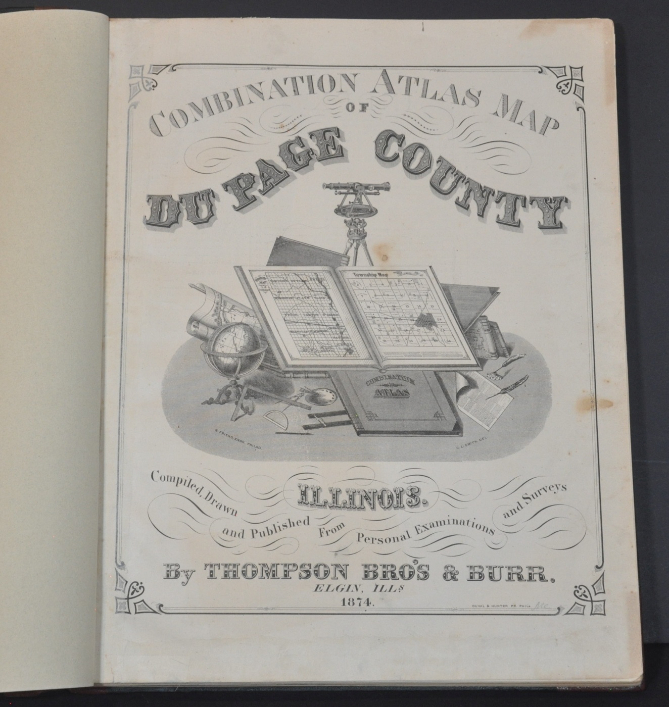Combination Atlas Map of DuPage County Illinois - Image 2