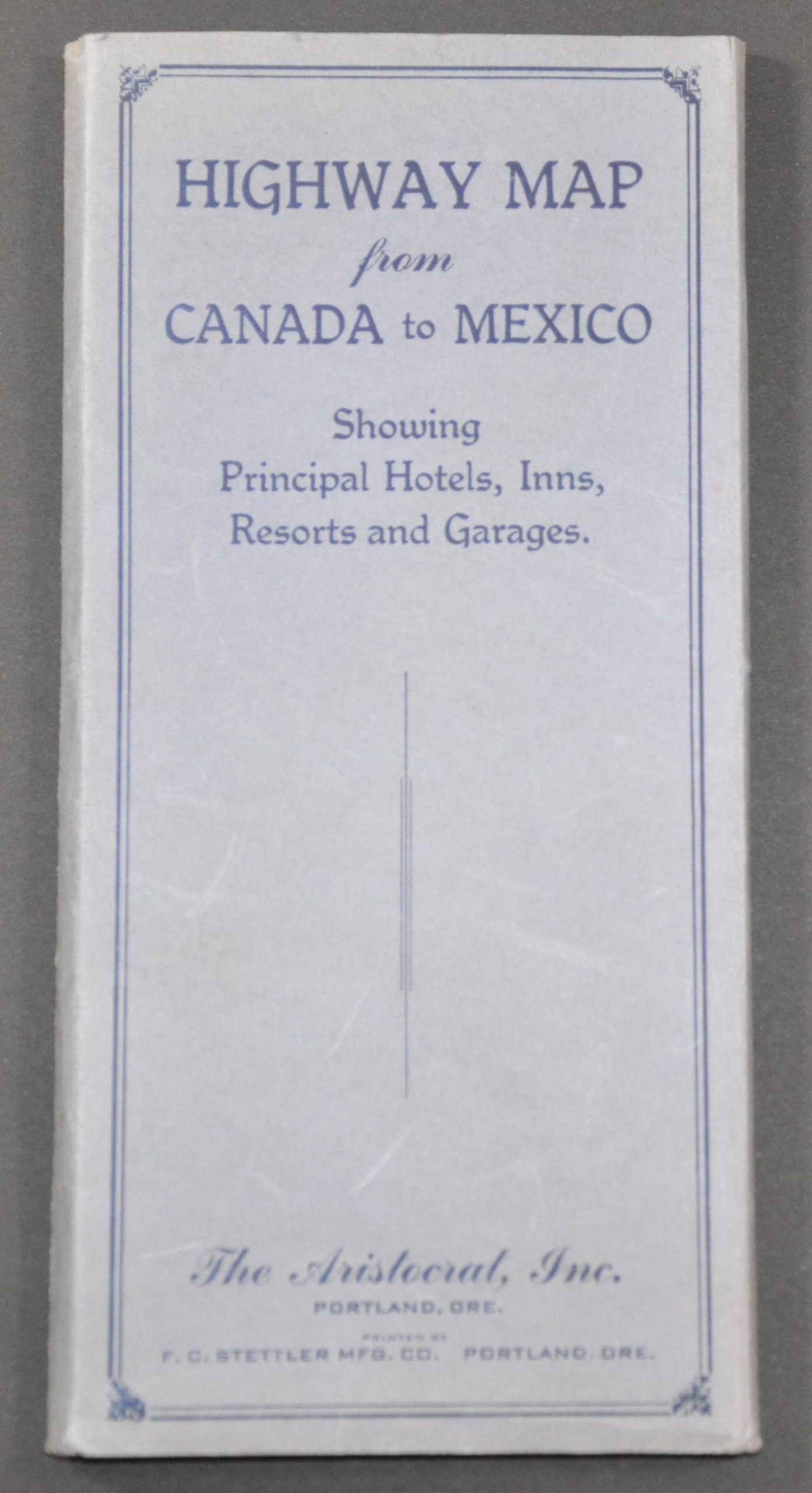 Highway Map from Canada to Mexico Showing Principal Hotels, Inns, Resorts, and Garages. - Image 2