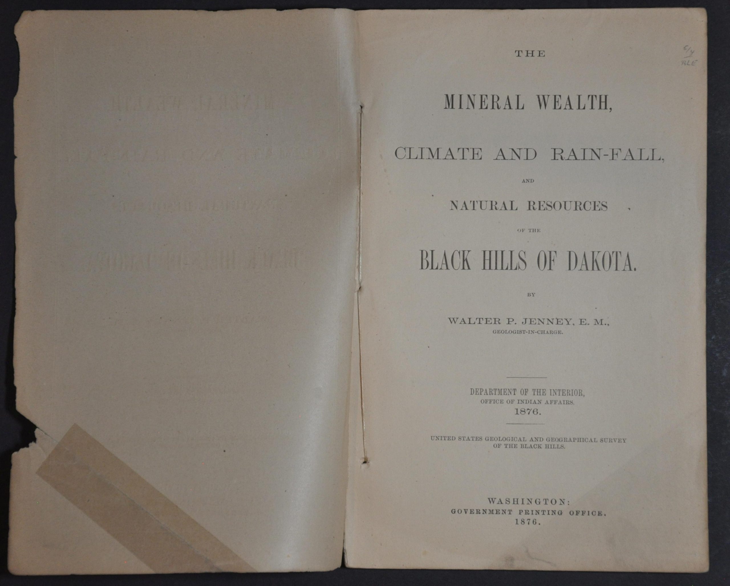 Report on the Mineral Wealth, Climate, and Rain-Fall, and Natural Resources of the Black Hills of Dakota - Image 2