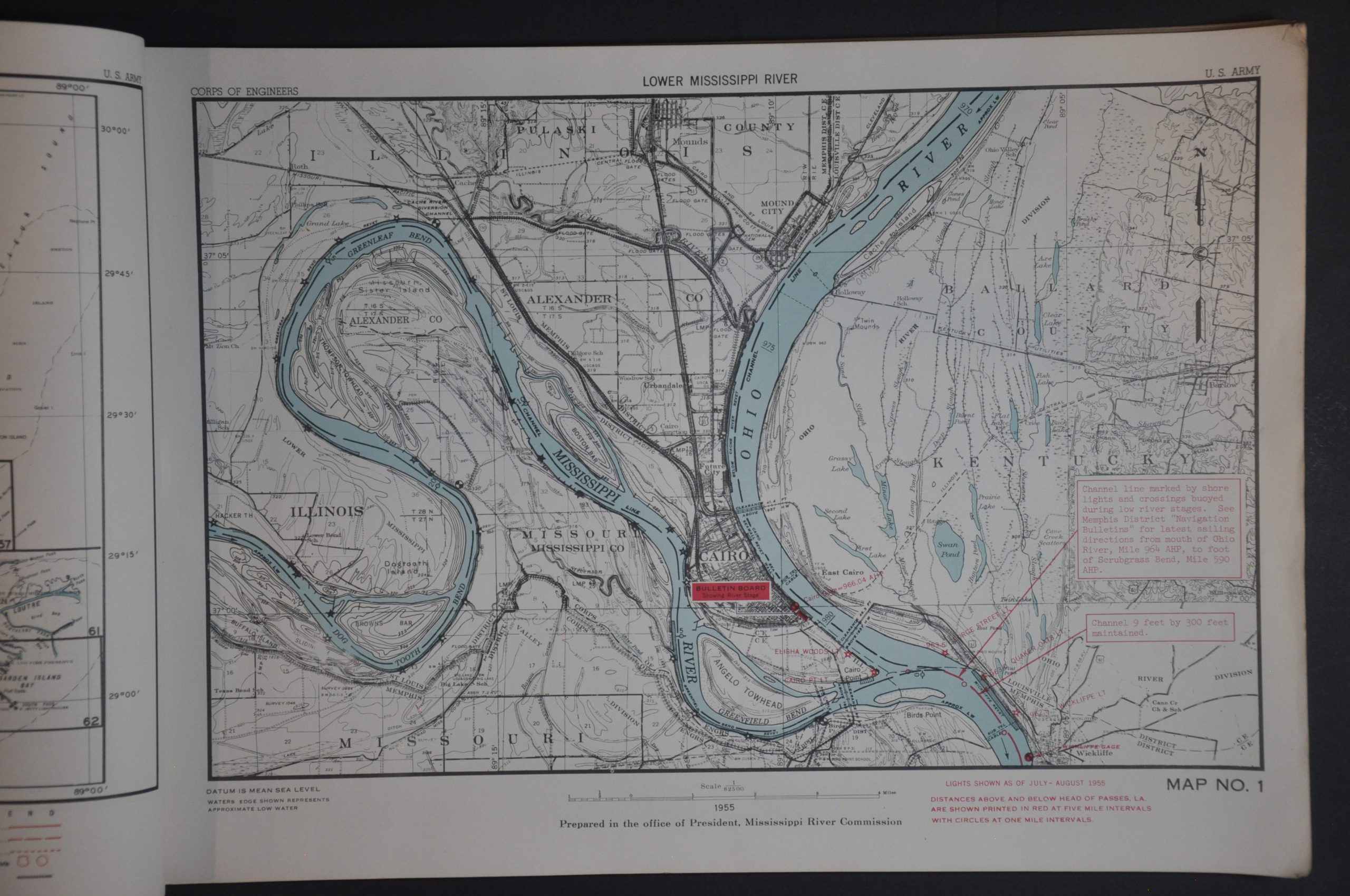 Flood Control and Navigation Maps of the Mississippi River Cairo, Illinois to the Gulf of Mexico - Image 3