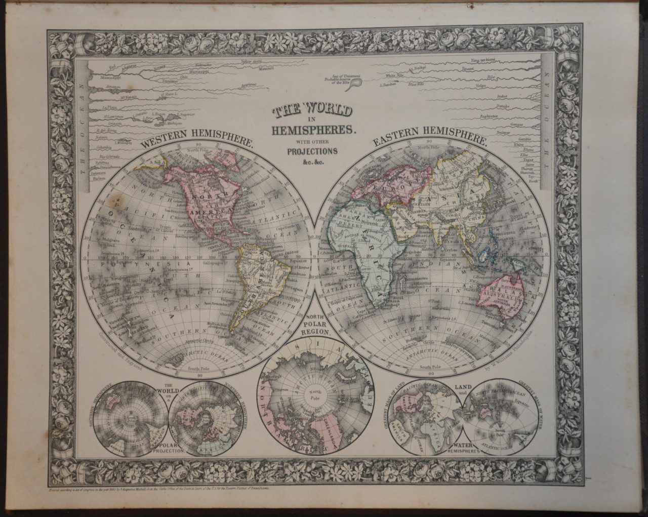 Mitchells New General Atlas Curtis Wright Maps 