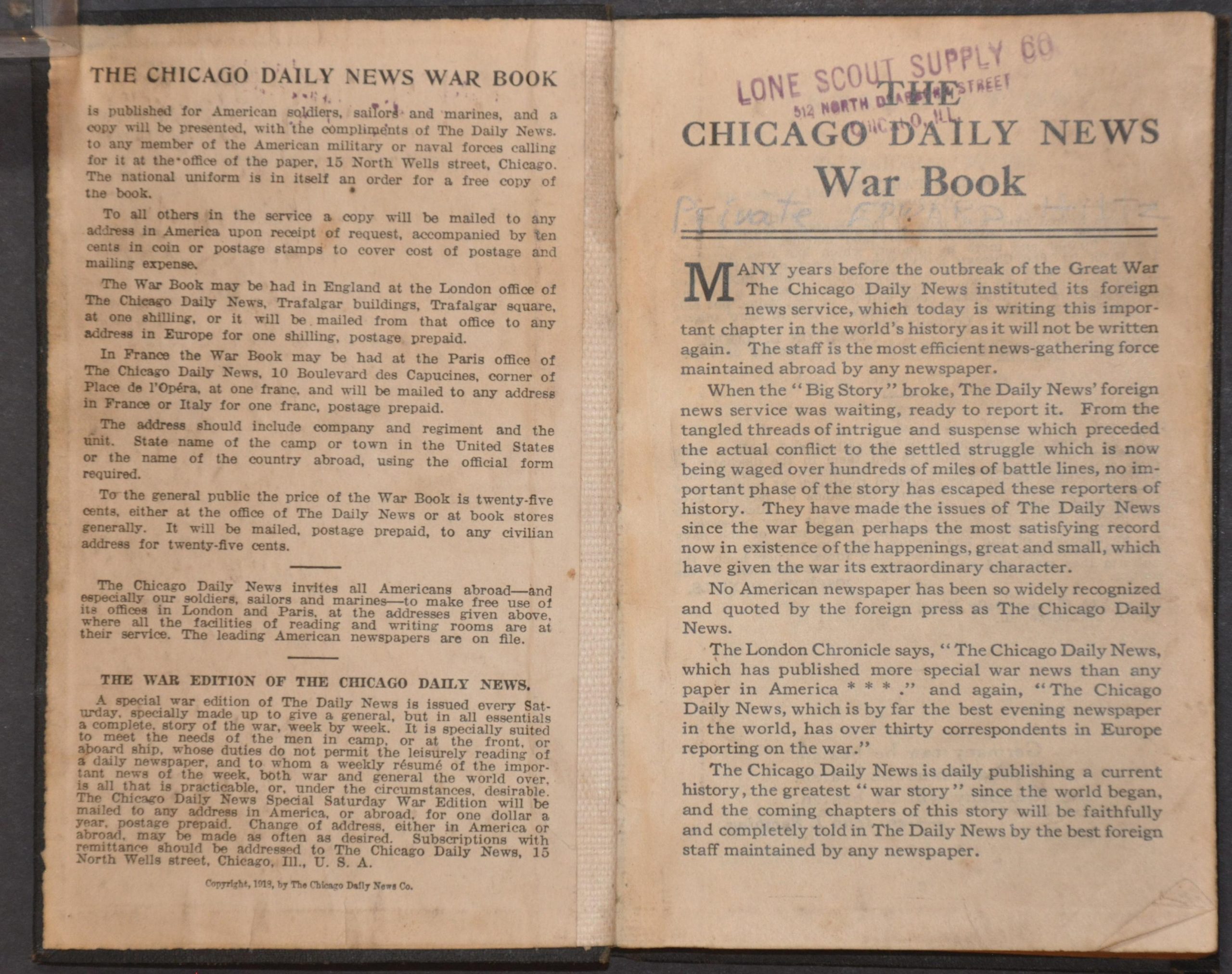 The Chicago Daily News War Book for American Soldiers, Sailors, and Marines - Image 2