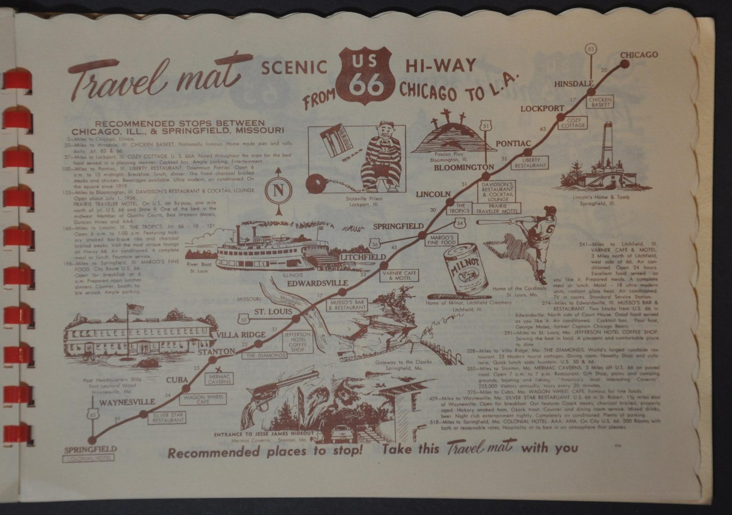 Illustrated Strip Maps US Highways Travel by Travel Mat - Curtis Wright ...
