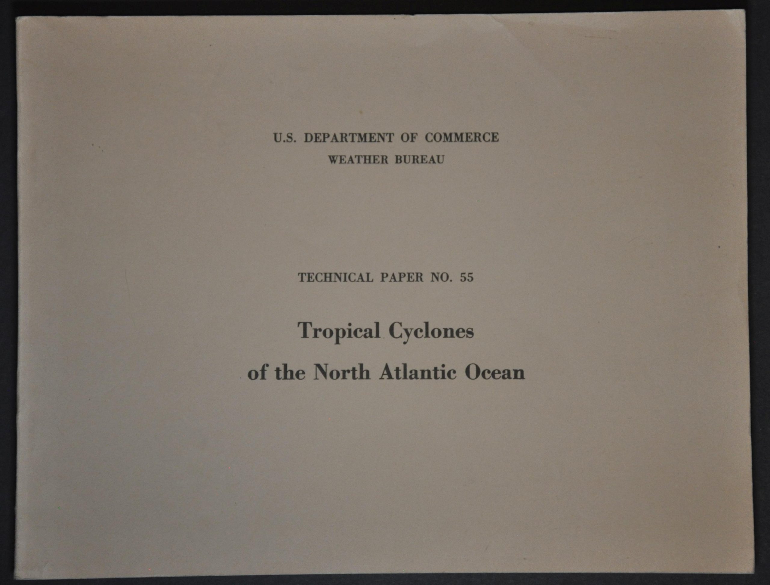 Tropical Cyclones of the North Atlantic Ocean Tracks and Frequencies of Hurricanes and Tropical Storms, 1871-1963