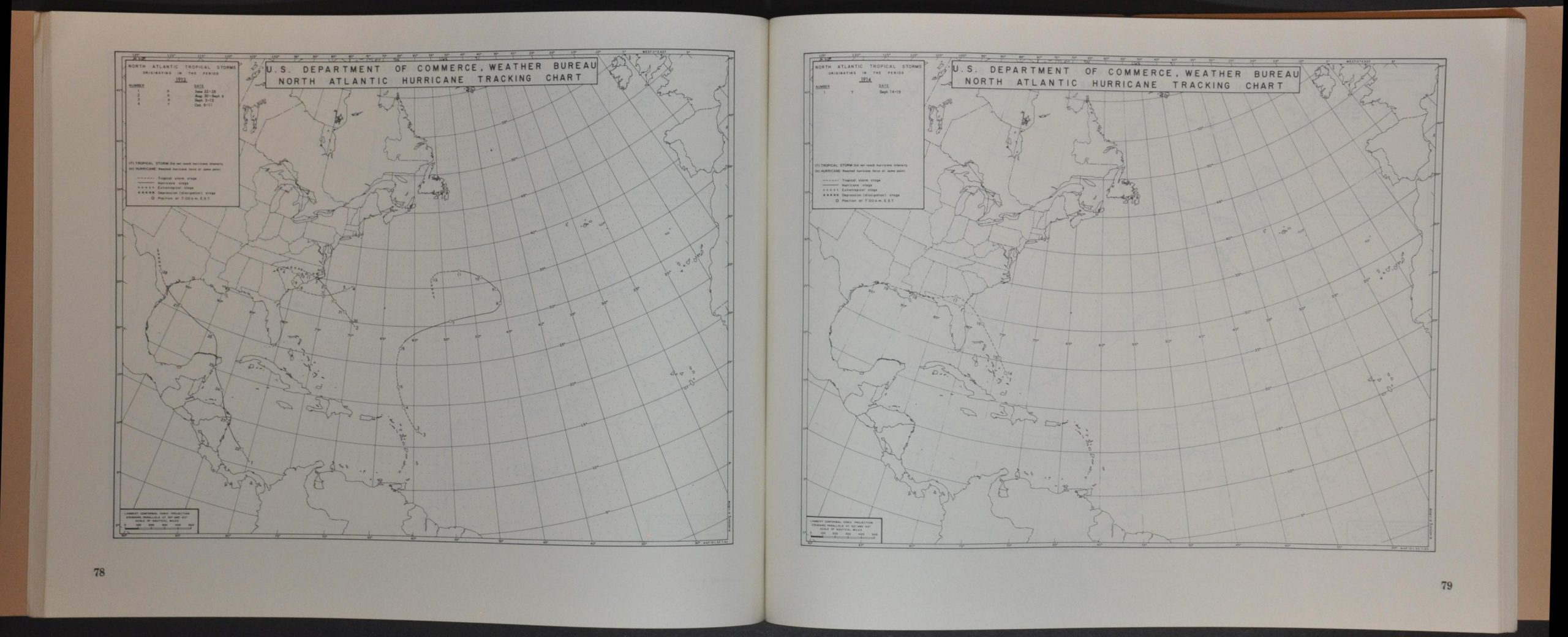 Tropical Cyclones of the North Atlantic Ocean Tracks and Frequencies of Hurricanes and Tropical Storms, 1871-1963 - Image 2