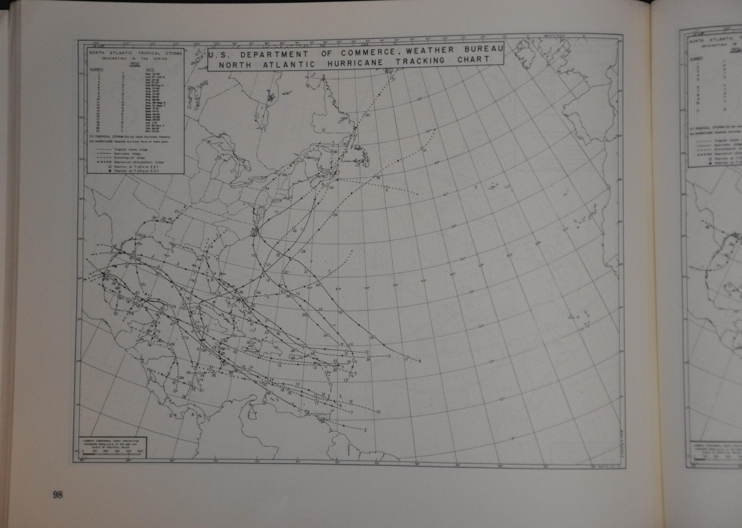Tropical Cyclones of the North Atlantic Ocean Tracks and Frequencies of Hurricanes and Tropical Storms, 1871-1963 - Image 6