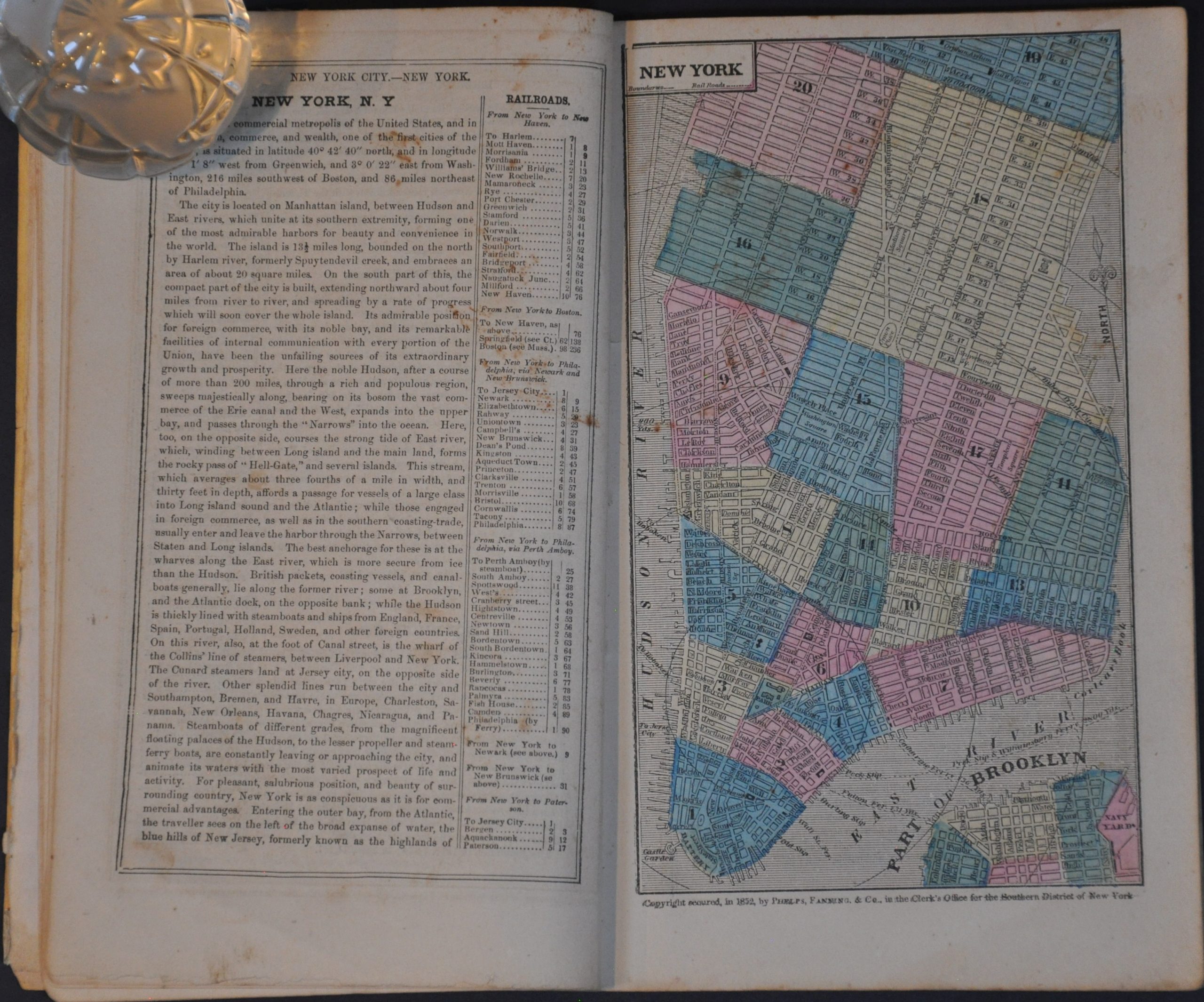 Phelps' Hundred Cities and Large Towns of America, with Railroad Distances Throughout the United States, Maps of Thirteen Cities, and Other Embellishments - Image 5