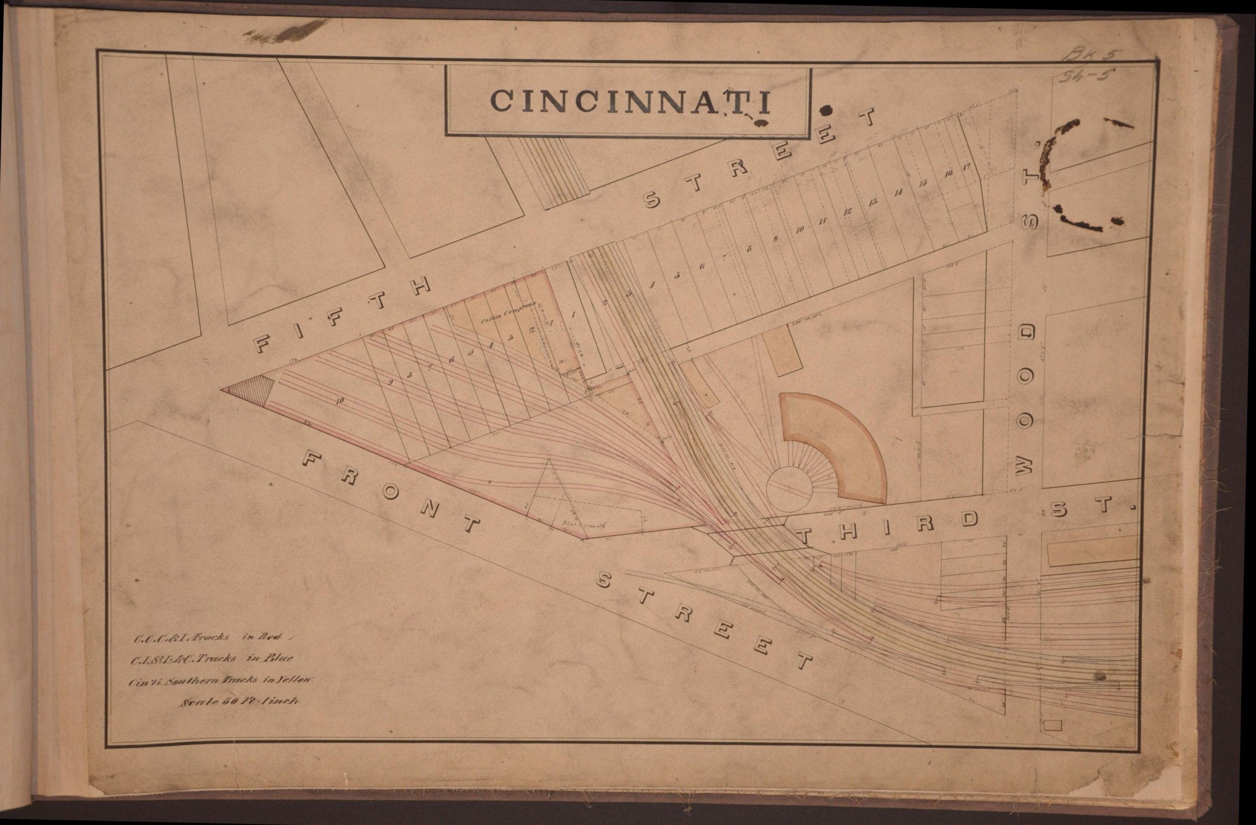 C.C.C. & St. L. Ry. Station Maps Cincinnati Div. Cincinnati to Monroe Book No. 5