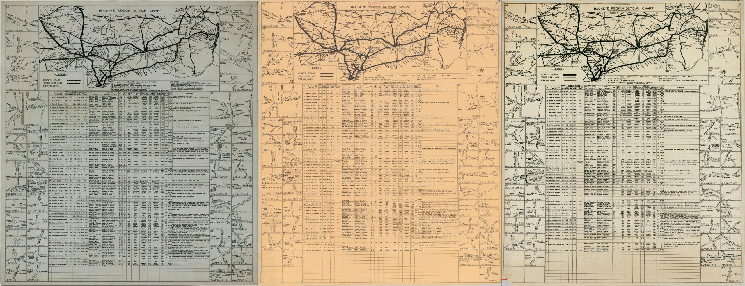Buckeye Region Detour Chart
