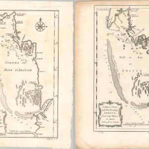 Carte de la Coste Occidentale D'Afrique Depuis le Cap Blanc Jusqu'a Tanit [with] A Map or Chart of the Coast of West Africa from Cape Blanco to Tanit, taken from Labat