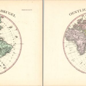 Oestliche Halbkugel [and] Westlich Halbkugel (Eastern Hemisphere and Western Hemisphere)