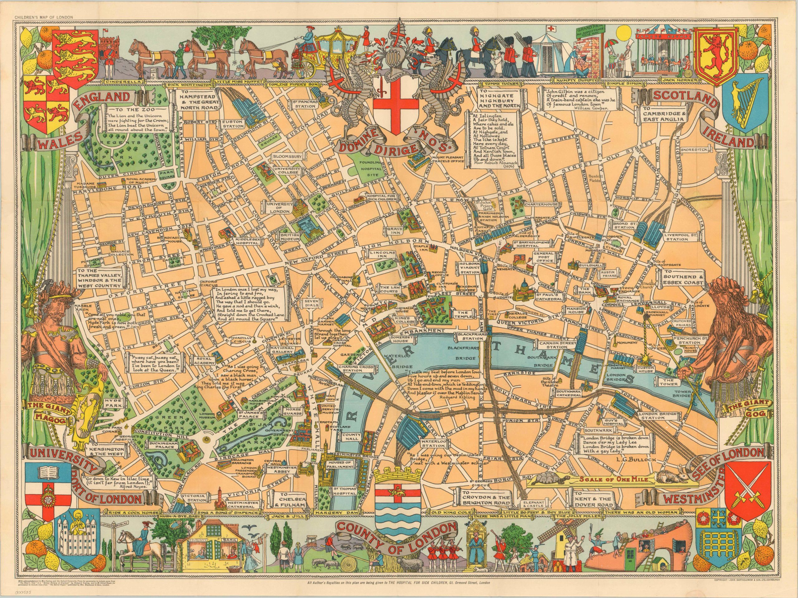 Children’s Map of London | Curtis Wright Maps