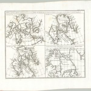 Carte quie represente les differentes connoissances que l'on a eues des Terres Arctiques…
