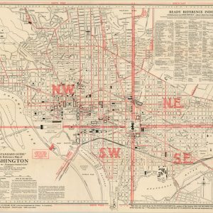 The "Standard Guide" Ready Reference Map of Washington