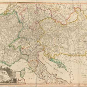 A New Map of the Seat of War, or the Post Roads of Germany and Hungary…