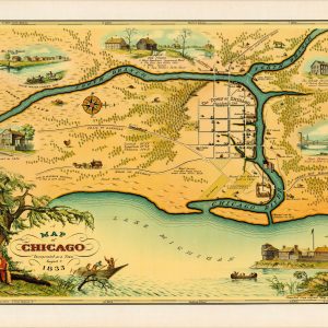 Map of Chicago Incorporated as a Town August 5 1833