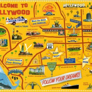 Map to the Stars Your Official Guide to Hollywood [Prop Map]