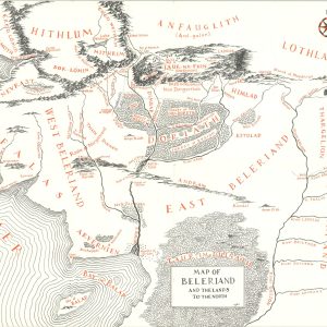 Map of Beleriand and the Lands to the North