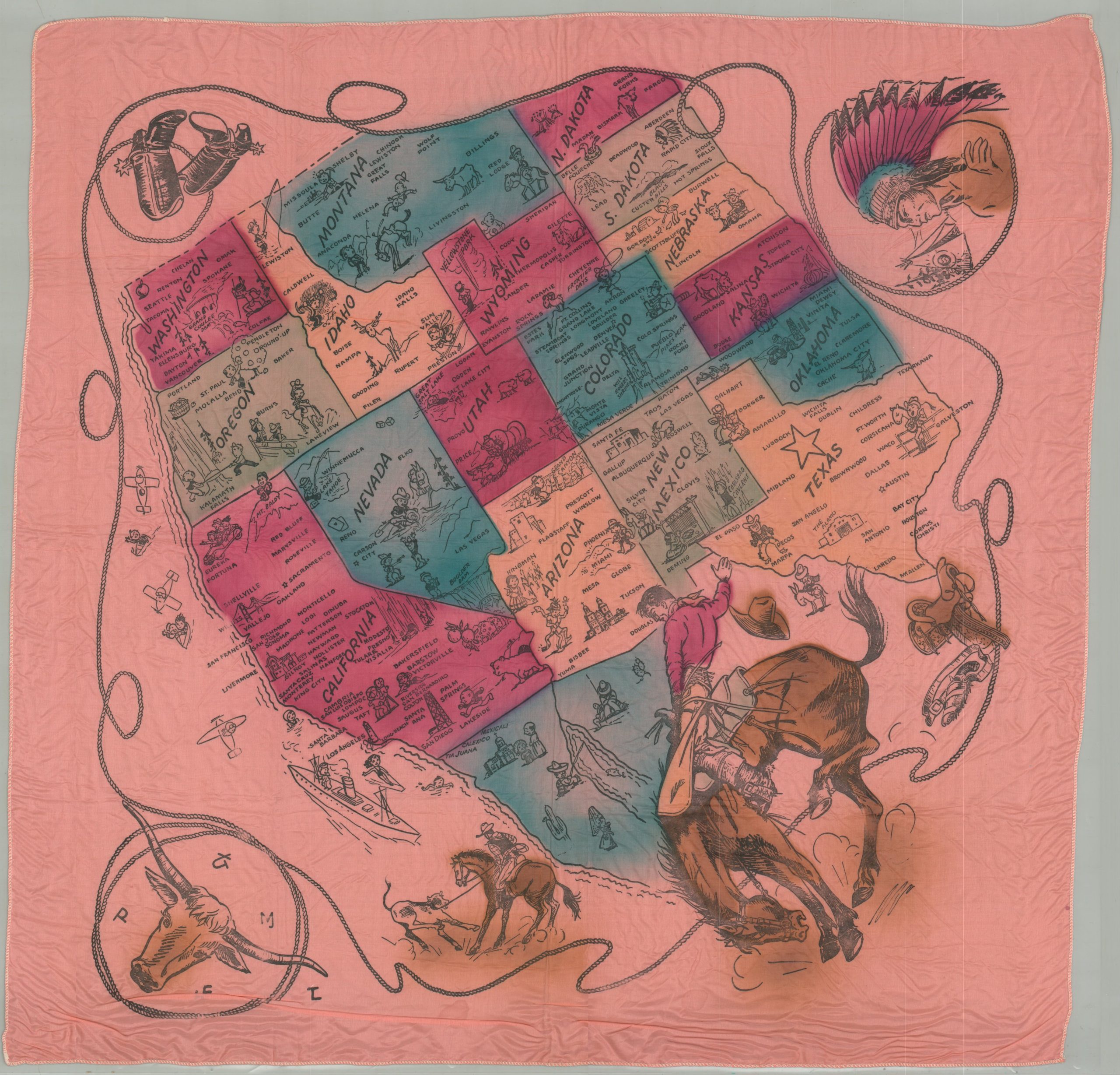 Silk Map of the West