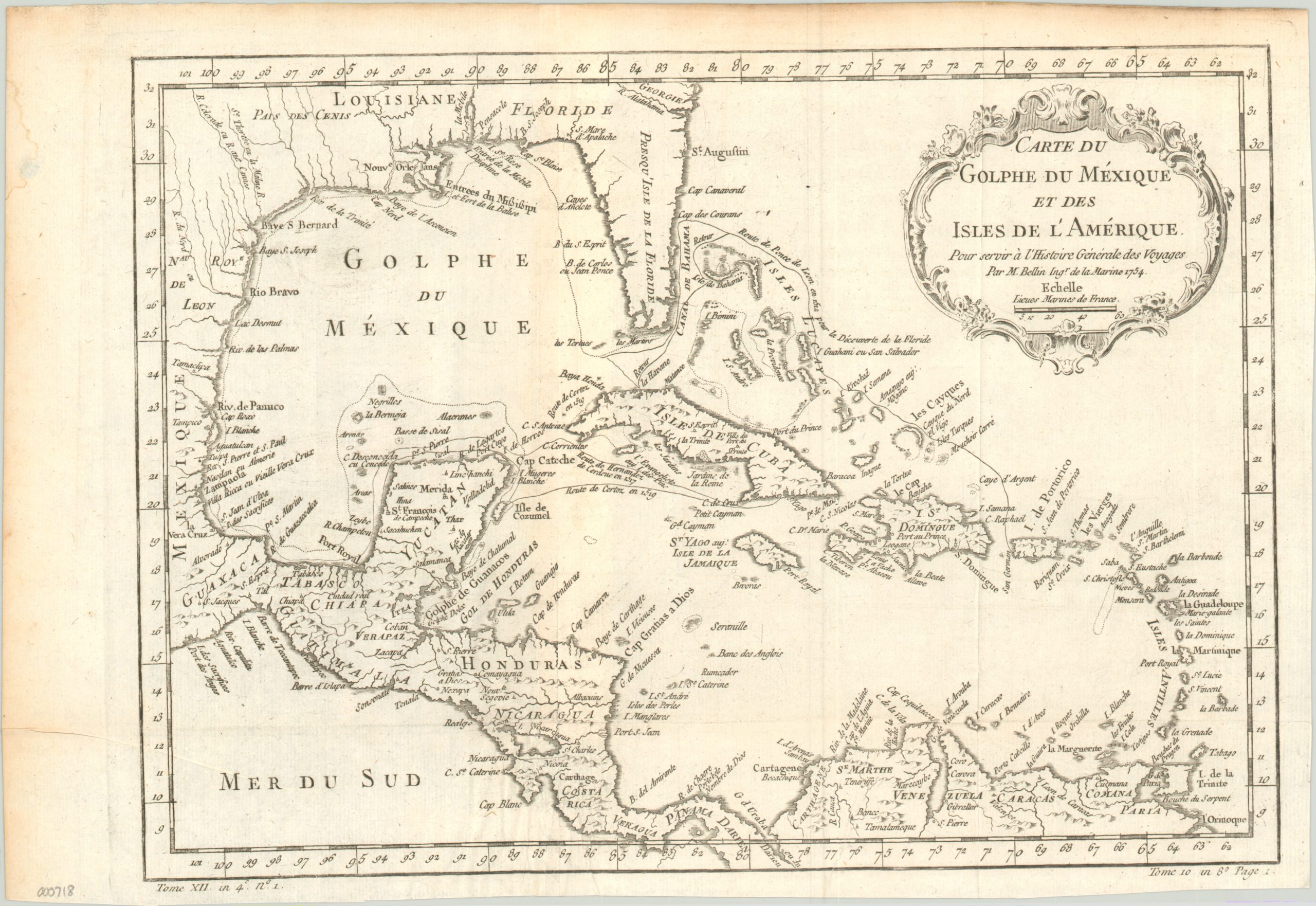 Carte du Golphe du Mexique et des Isles de L'Amerique